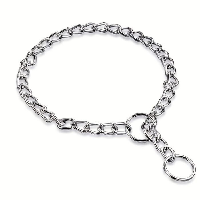 Metall Hundehalsband Stahl Hundehalskette Schlupfkragen Pet Training Walking Collar Pet Choker Collar