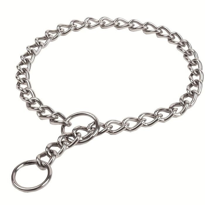 Temu｜Chain Dog Training Choke Collar Dog Walking Collar Safe And Durable Dog Collar